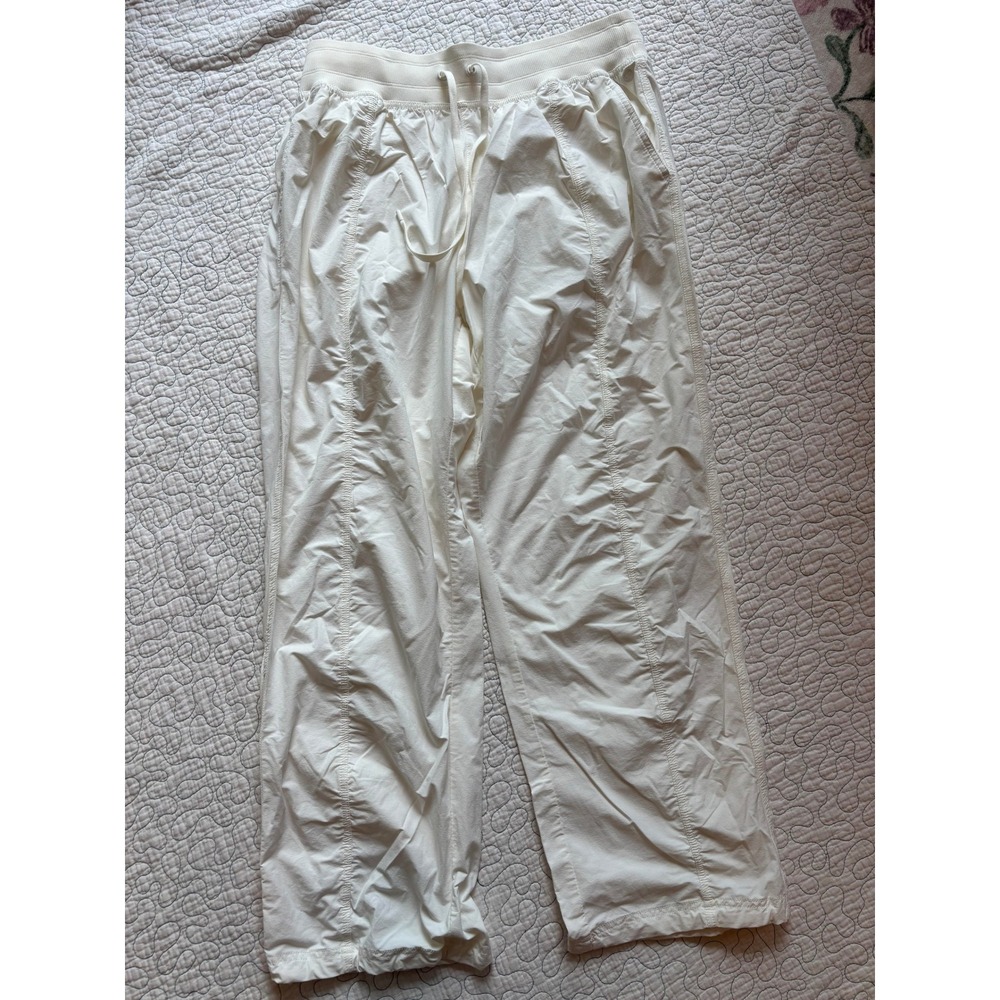 CALIA Women White Nyluxe Mid-Rise Relaxed Fit Convertible Ankle‎ Pant Jogger L